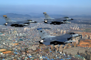 F 16 Fighting Falcons Over City9904517447 300x200 - F 16 Fighting Falcons Over City - Over, Flares, Fighting, Falcons, City